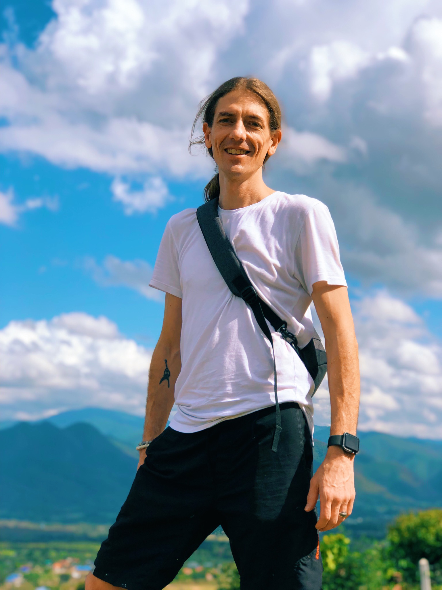 Trevor Hain outdoors in the mountains